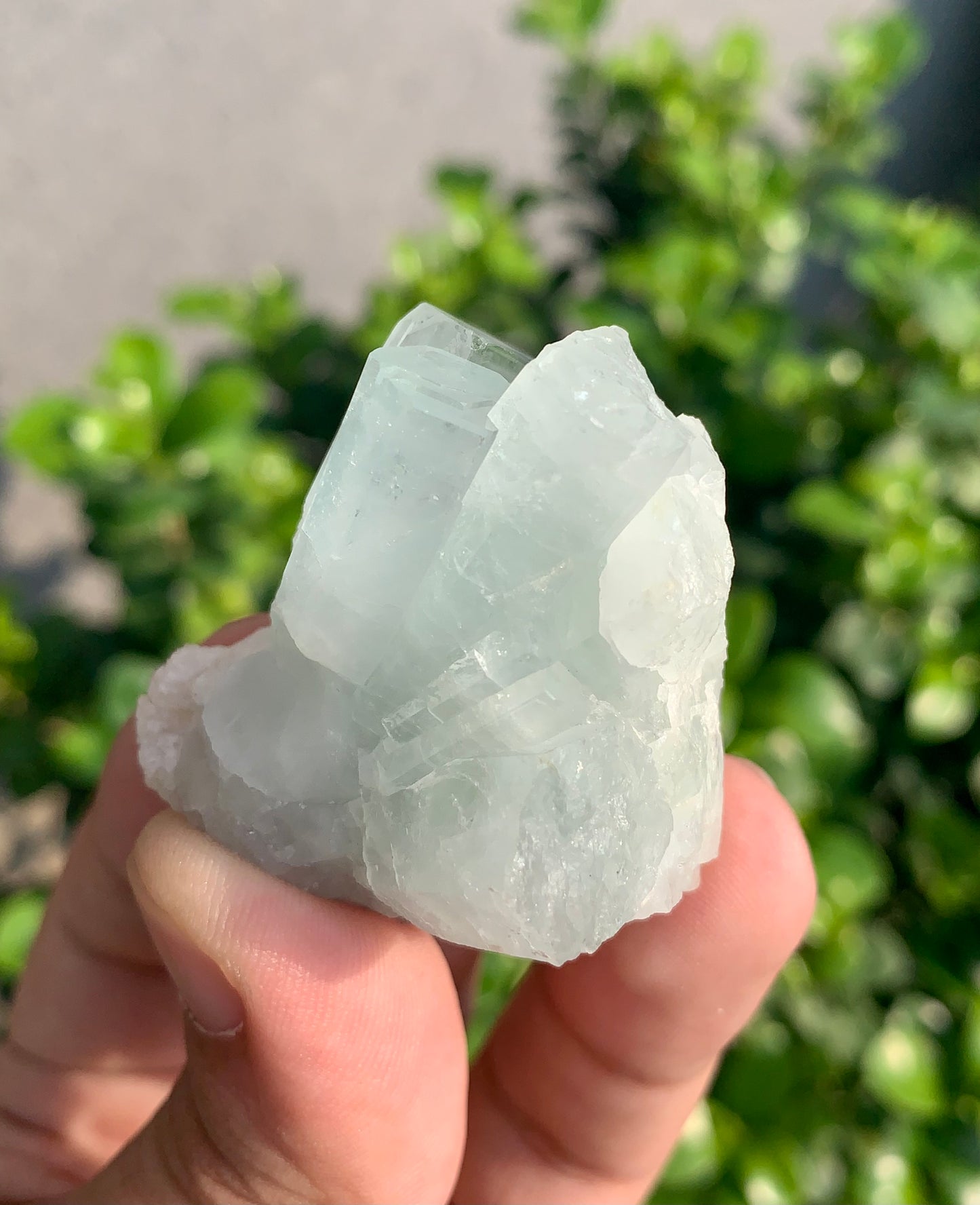 Blue Aquamarine Crystals With Hematite Inclusions From Pakistan - 54 Grams