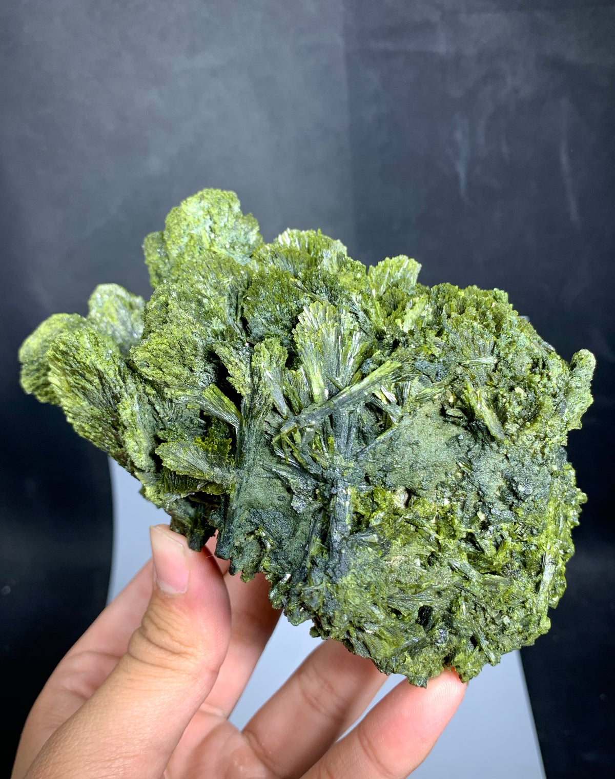 Tree Green Epidot Crystal From Pakistan - 744 Grams