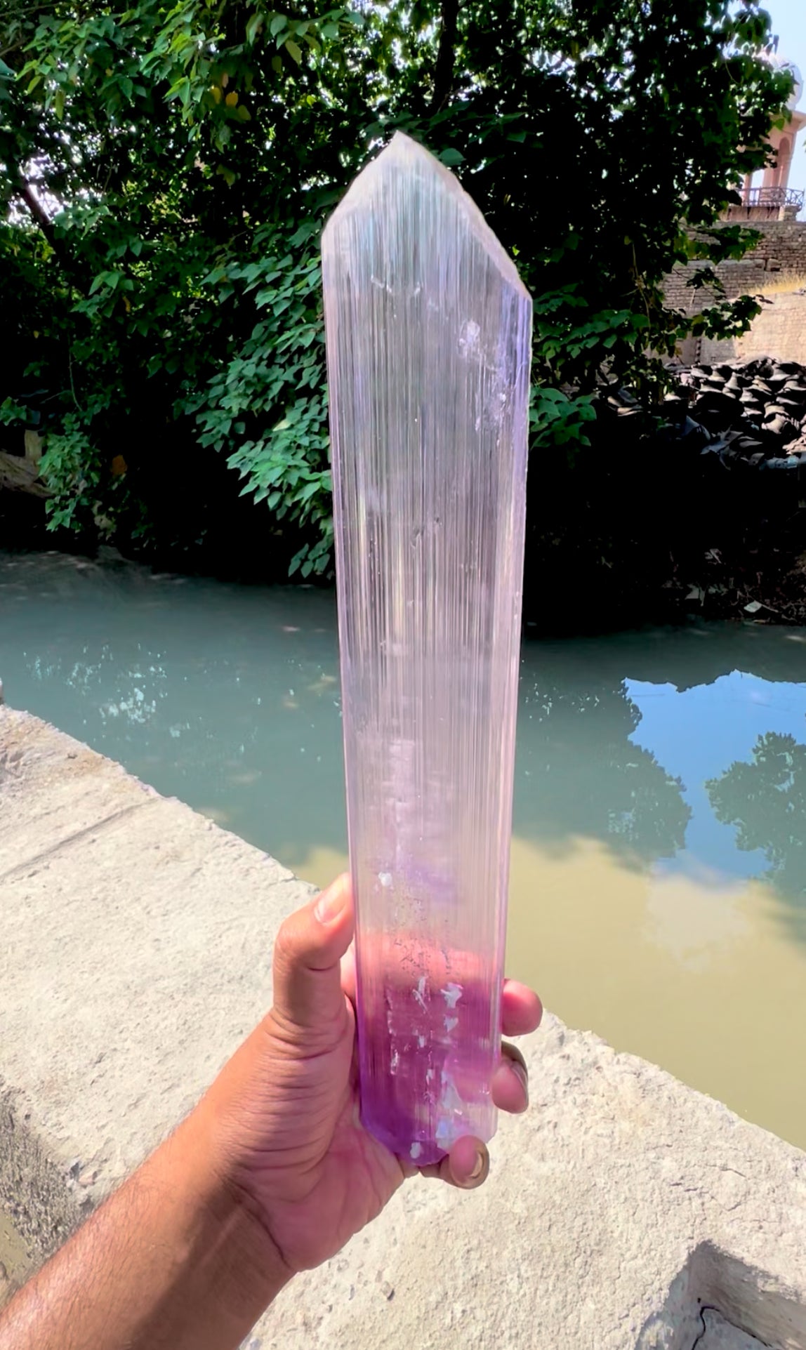 Huge Size Museum Grade Pink Kunzite with DNA Helix from Afghanistan - 554 gram