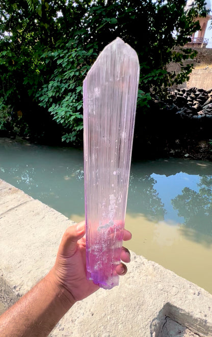 Huge Size Museum Grade Pink Kunzite with DNA Helix from Afghanistan - 554 gram