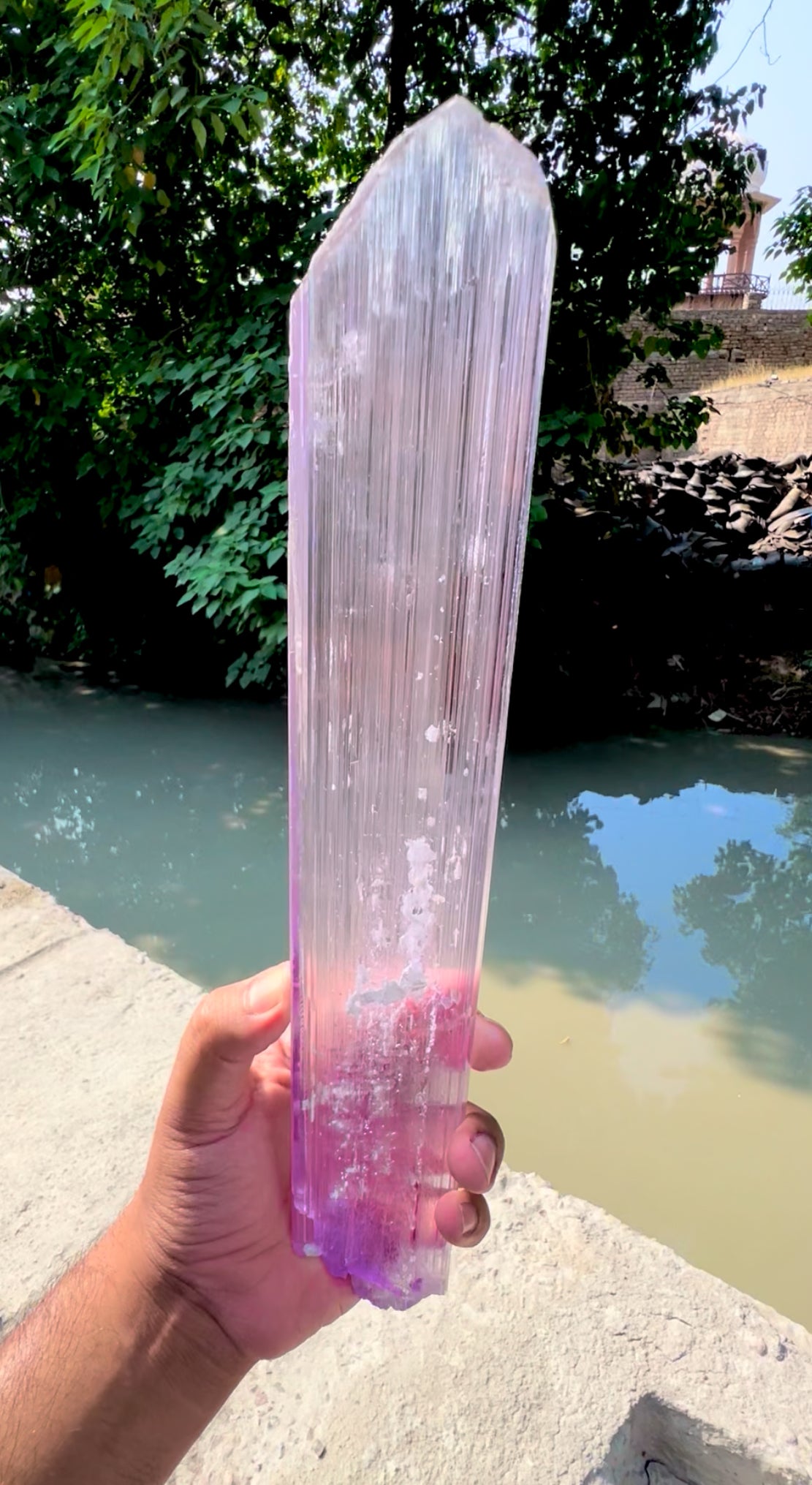 Huge Size Museum Grade Pink Kunzite with DNA Helix from Afghanistan - 554 gram