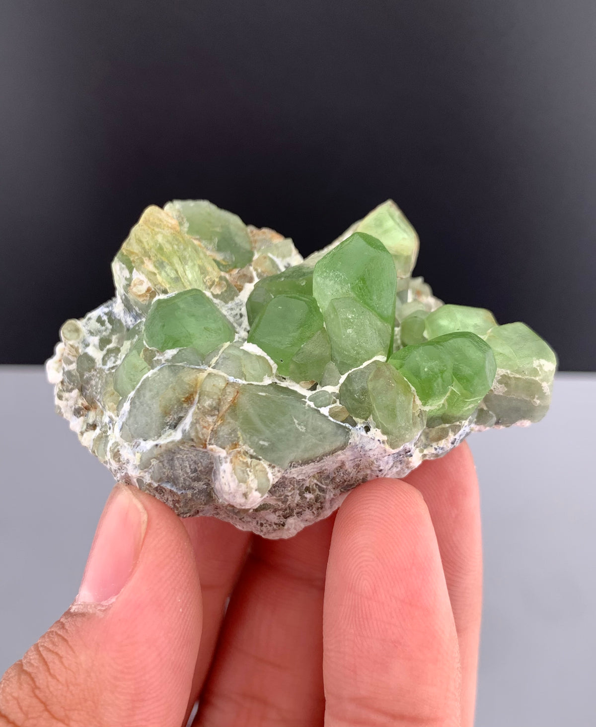 Green Peridot Crystals From Pakistan - 84 Grams