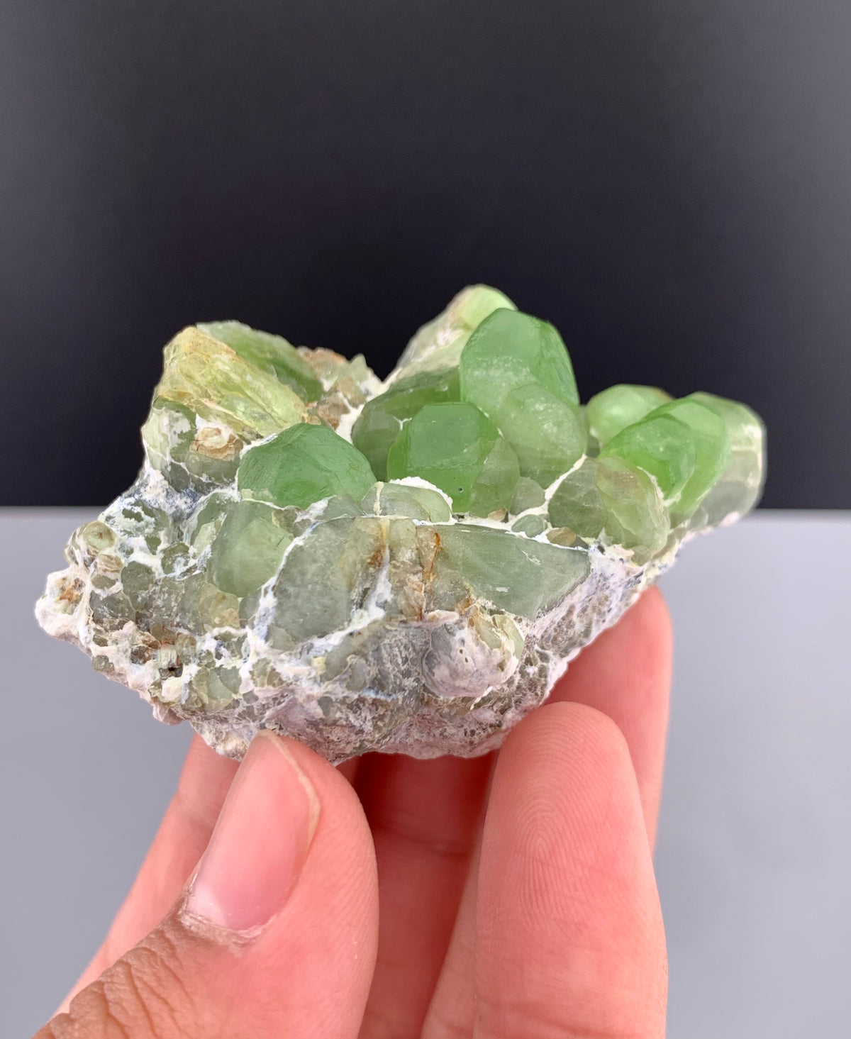 Green Peridot Crystals From Pakistan - 84 Grams