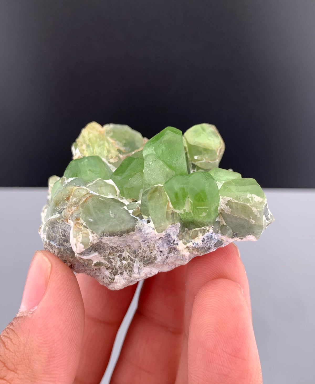 Green Peridot Crystals From Pakistan - 84 Grams