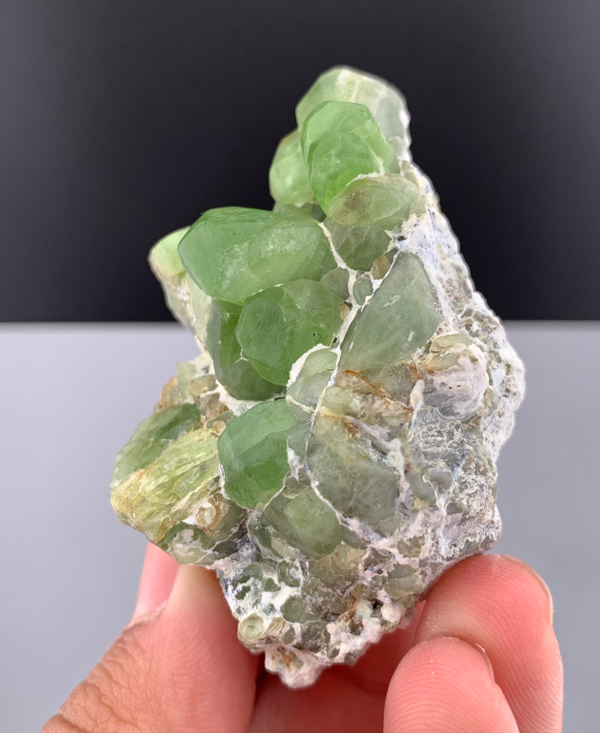 Green Peridot Crystals From Pakistan - 84 Grams