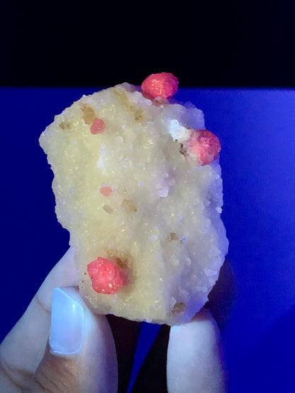 Fluorescent Pink Spinel Crystal On Matrix from Afghanistan - 60 Grams