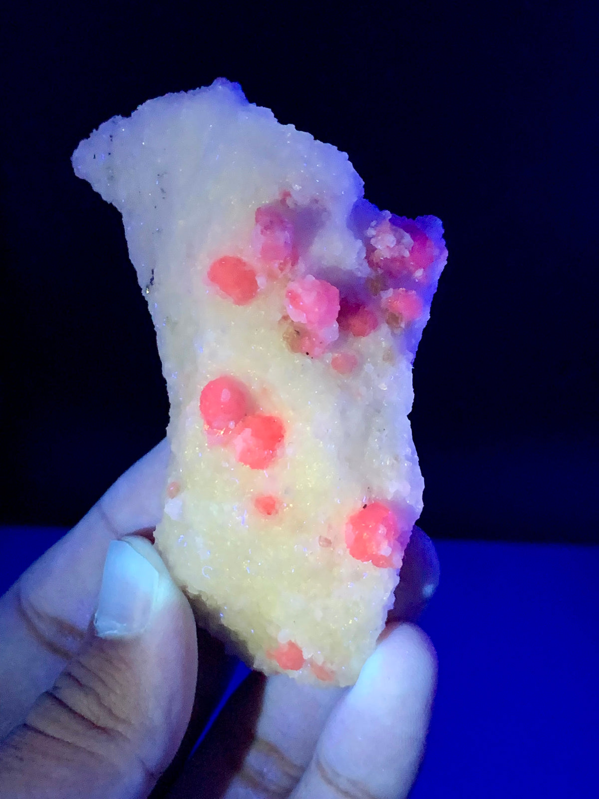 Fluorescent Pink Spinel Crystal On Matrix from Afghanistan - 125 Grams