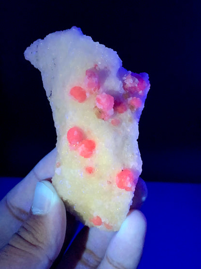 Fluorescent Pink Spinel Crystal On Matrix from Afghanistan - 125 Grams