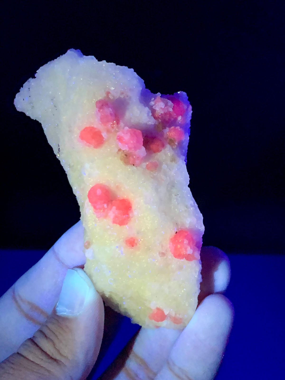 Fluorescent Pink Spinel Crystal On Matrix from Afghanistan - 125 Grams