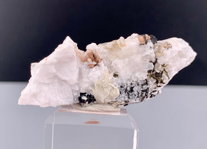 Orange Garnet Crystals With Quartz and Mica On Matrix From Pakistan - 23 Grams