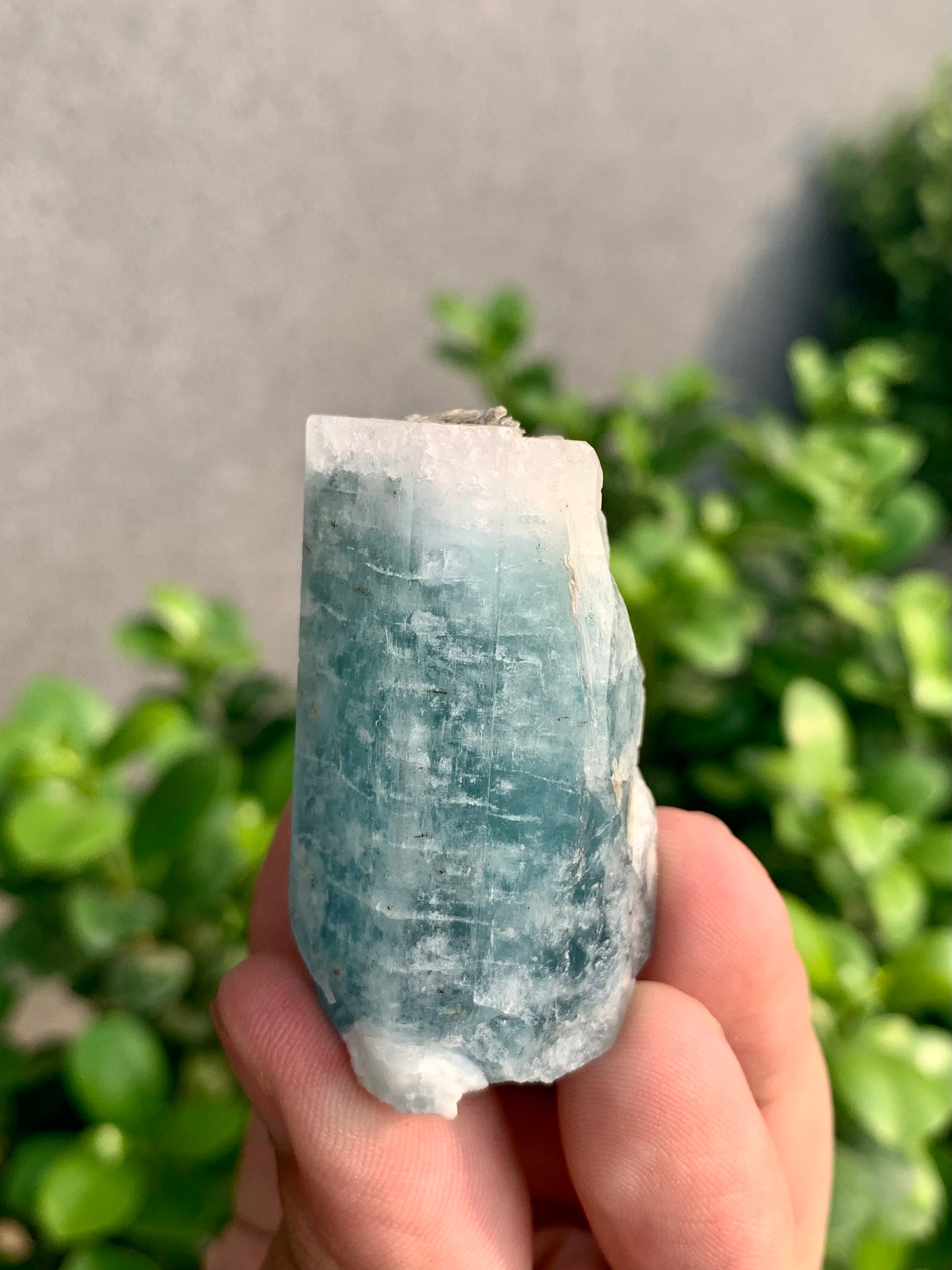 Blue Aquamarine Crystal With Mica From Pakistan - 64 Grams