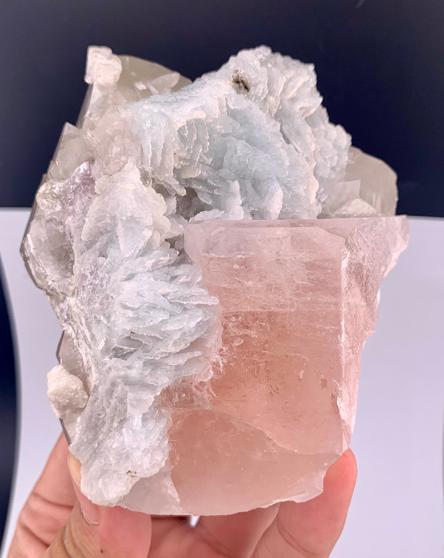 Pink Morganite With Cleavlandite Albite from Afghanistan - 459 Grams