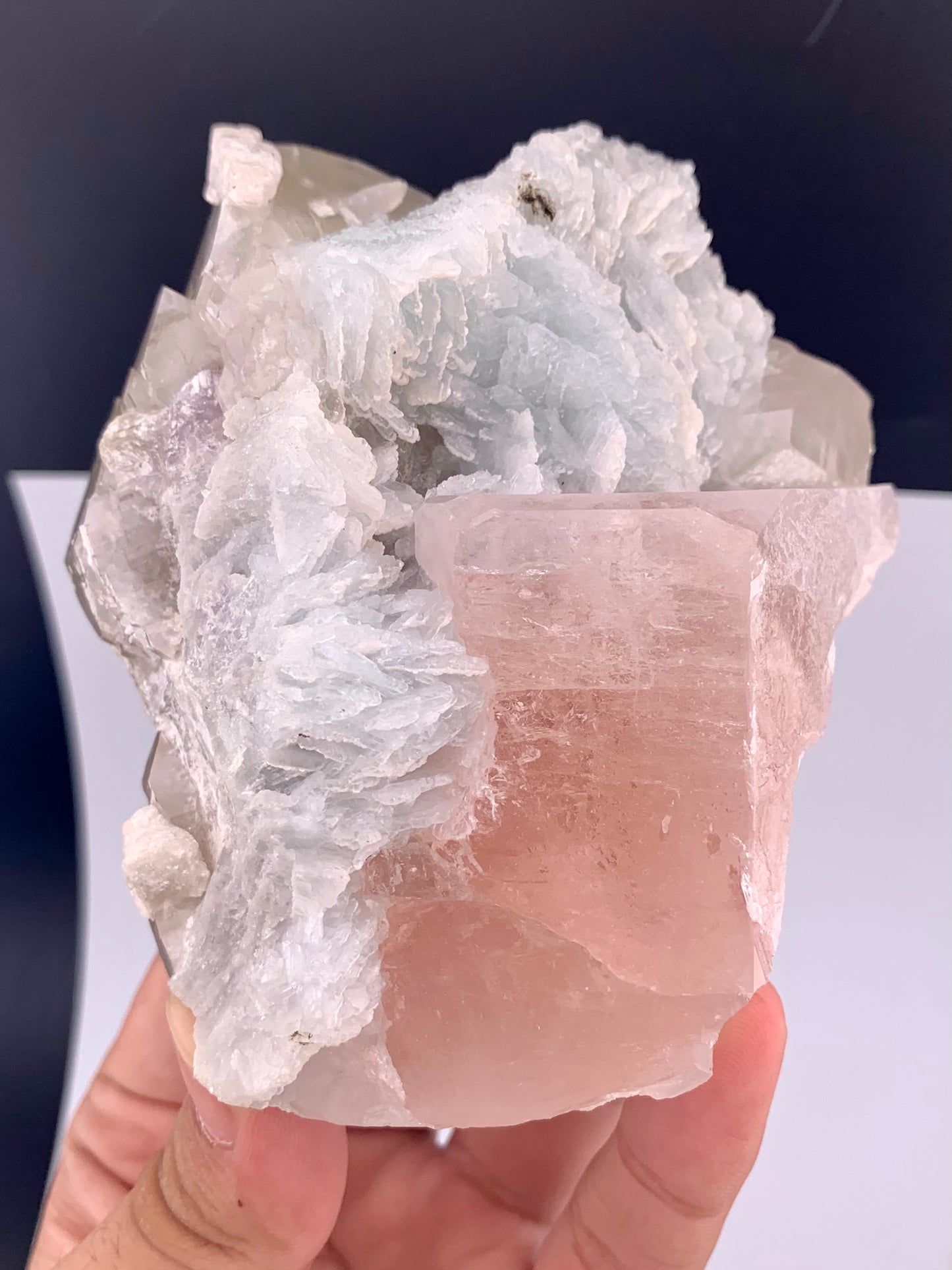 Pink Morganite With Cleavlandite Albite from Afghanistan - 459 Grams