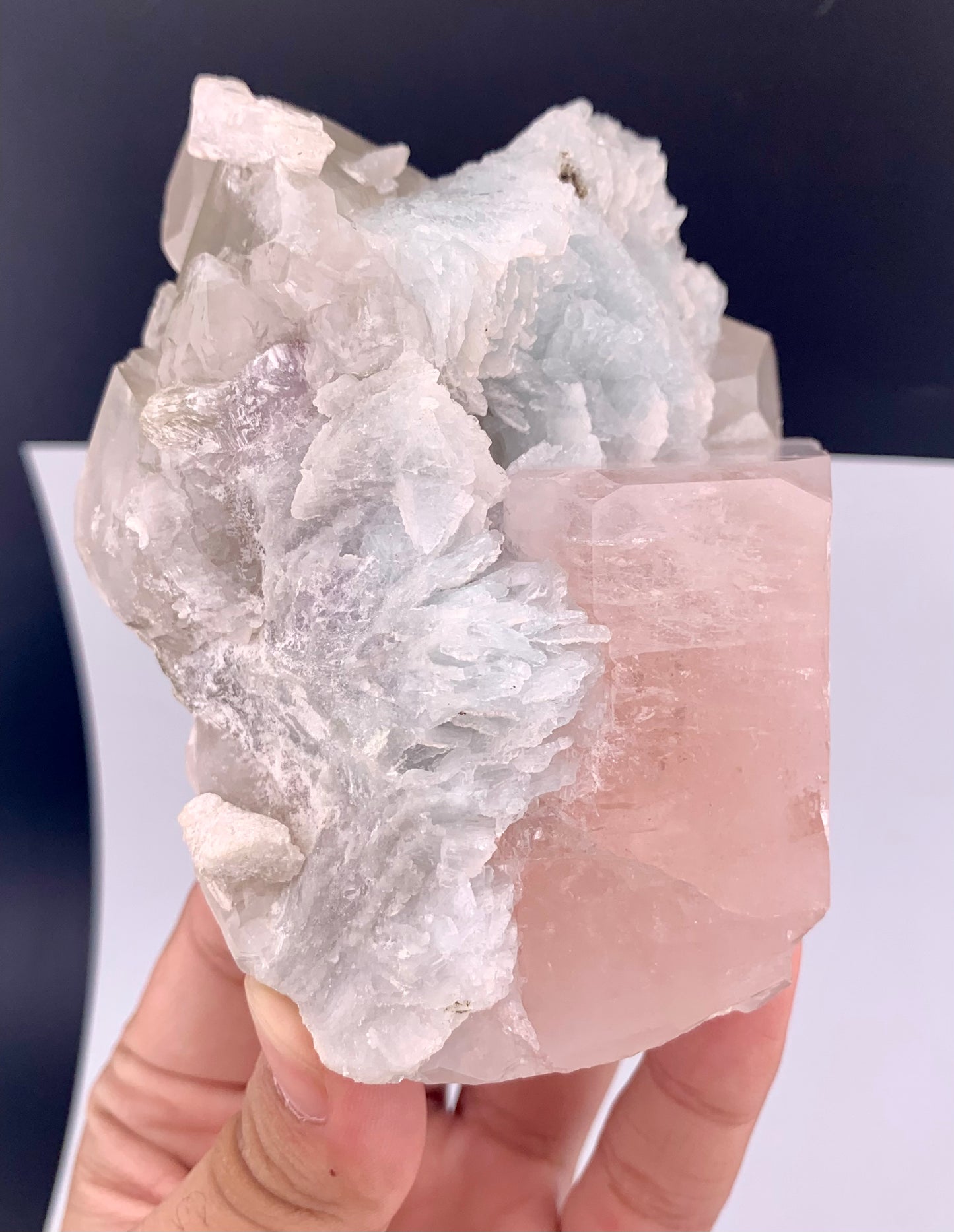 Pink Morganite With Cleavlandite Albite from Afghanistan - 459 Grams