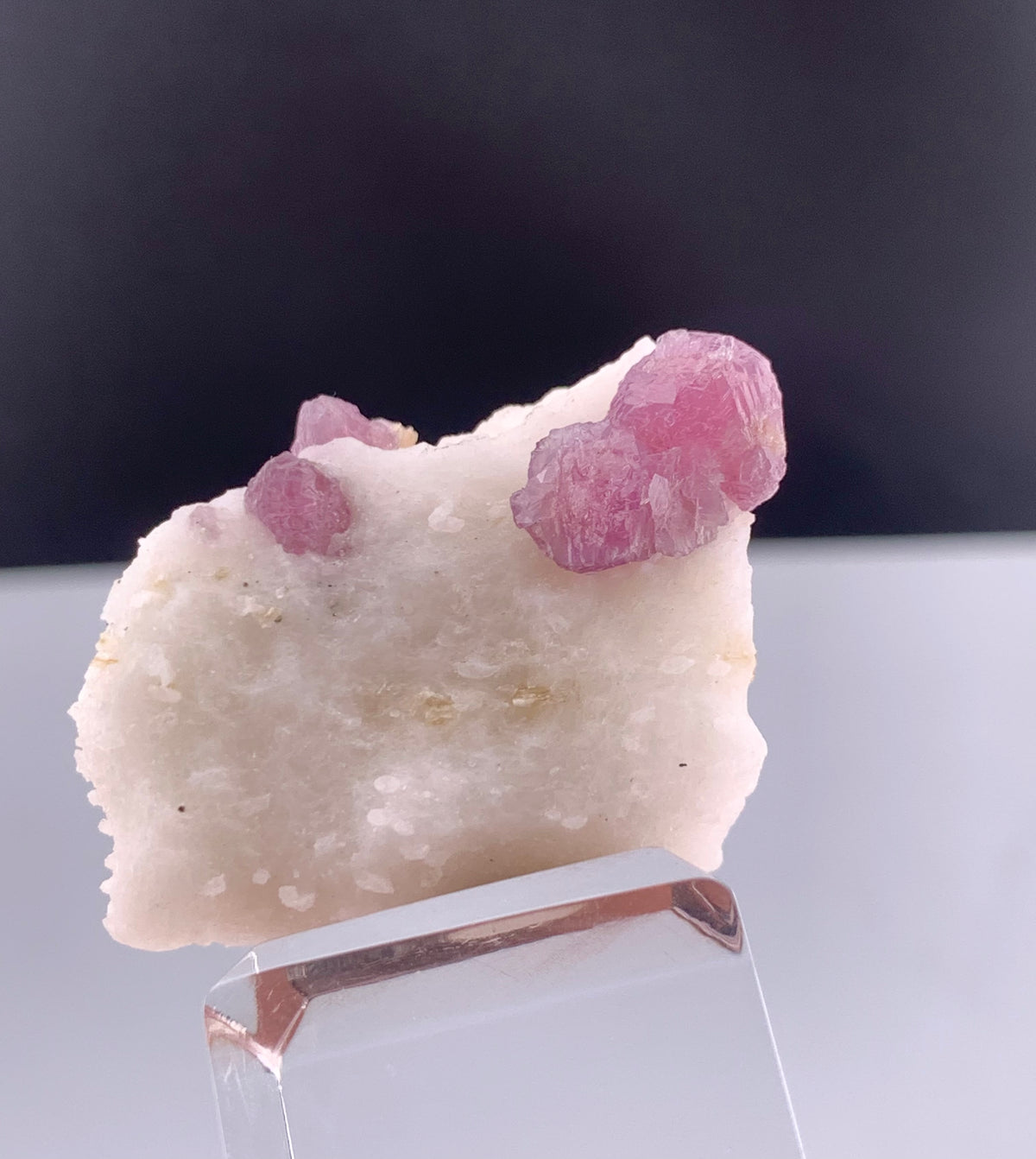 Fluorescent Pink Spinel Crystal On Matrix from Afghanistan - 29 Grams