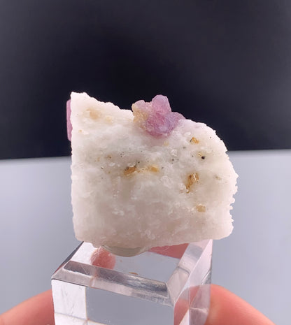 Fluorescent Pink Spinel Crystal On Matrix from Afghanistan - 29 Grams