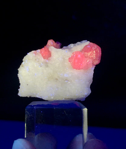 Fluorescent Pink Spinel Crystal On Matrix from Afghanistan - 29 Grams