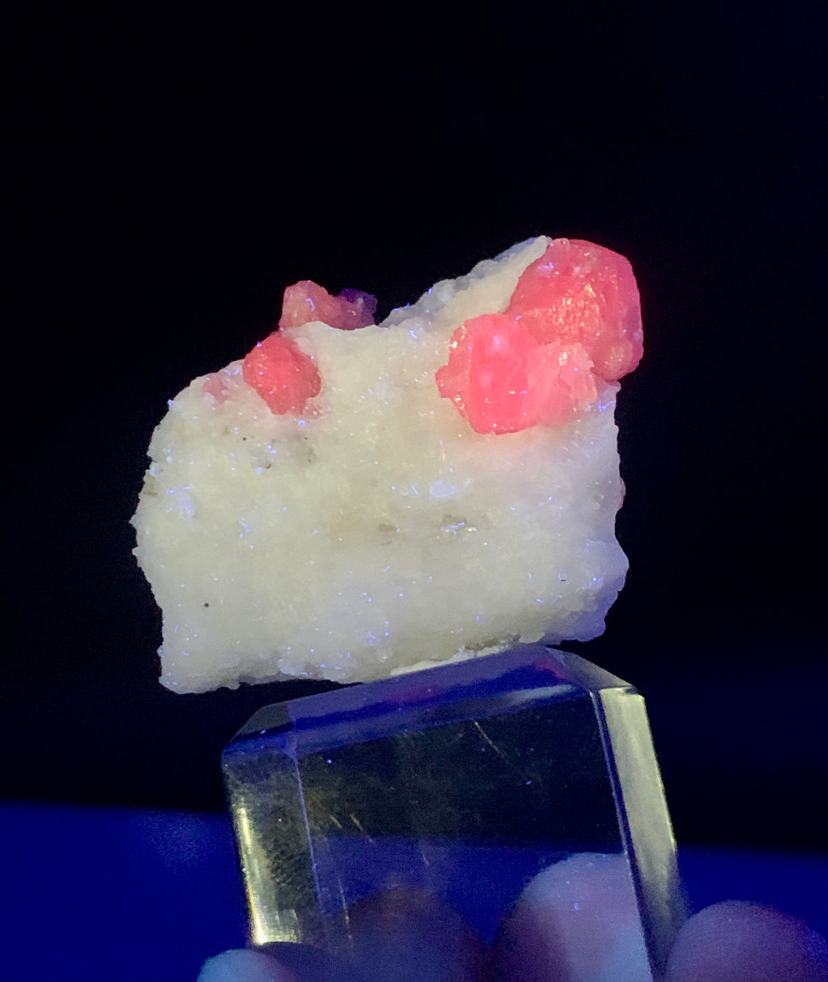 Fluorescent Pink Spinel Crystal On Matrix from Afghanistan - 29 Grams