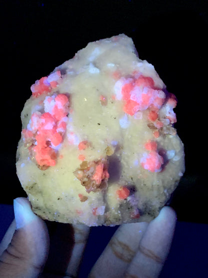 Fluorescent Pink Spinel Crystal On Matrix from Afghanistan - 301 Grams