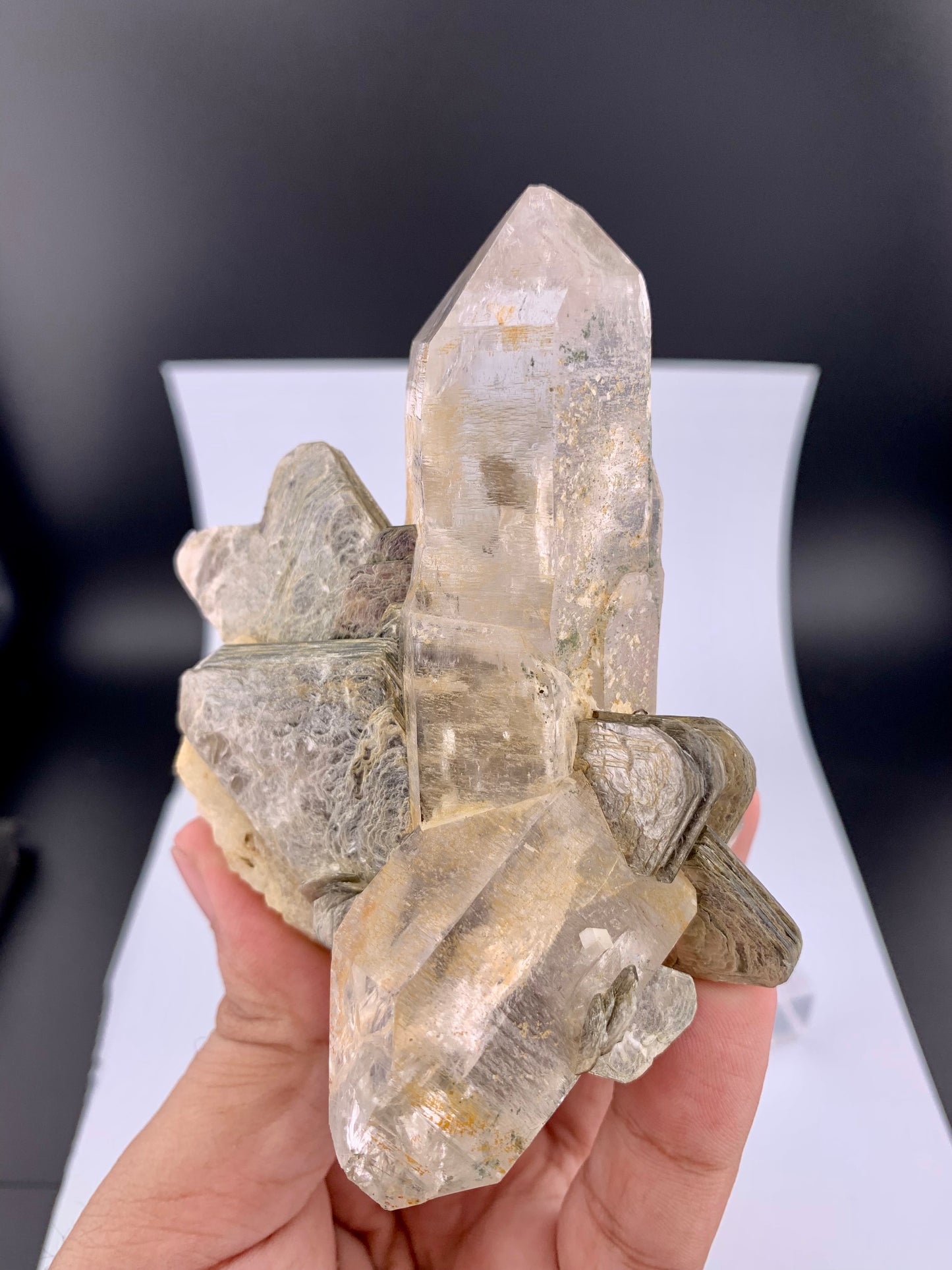 Clear Quartz Crystal With Star Mica From Pakistan - 229 Grams