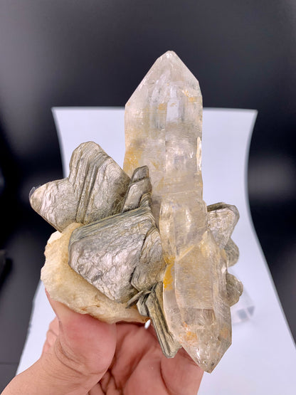 Clear Quartz Crystal With Star Mica From Pakistan - 229 Grams