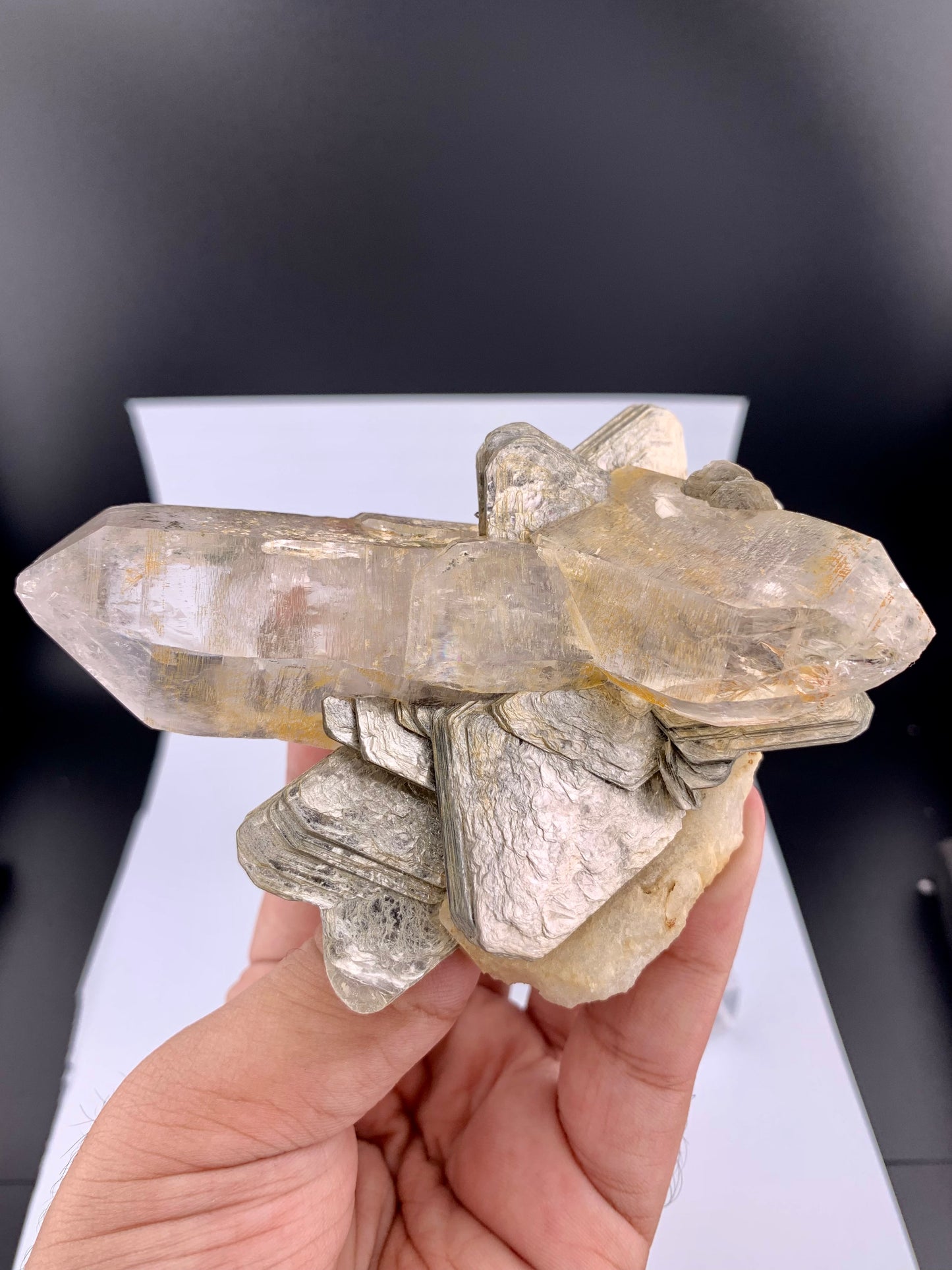 Clear Quartz Crystal With Star Mica From Pakistan - 229 Grams