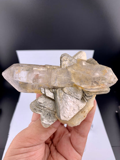 Clear Quartz Crystal With Star Mica From Pakistan - 229 Grams
