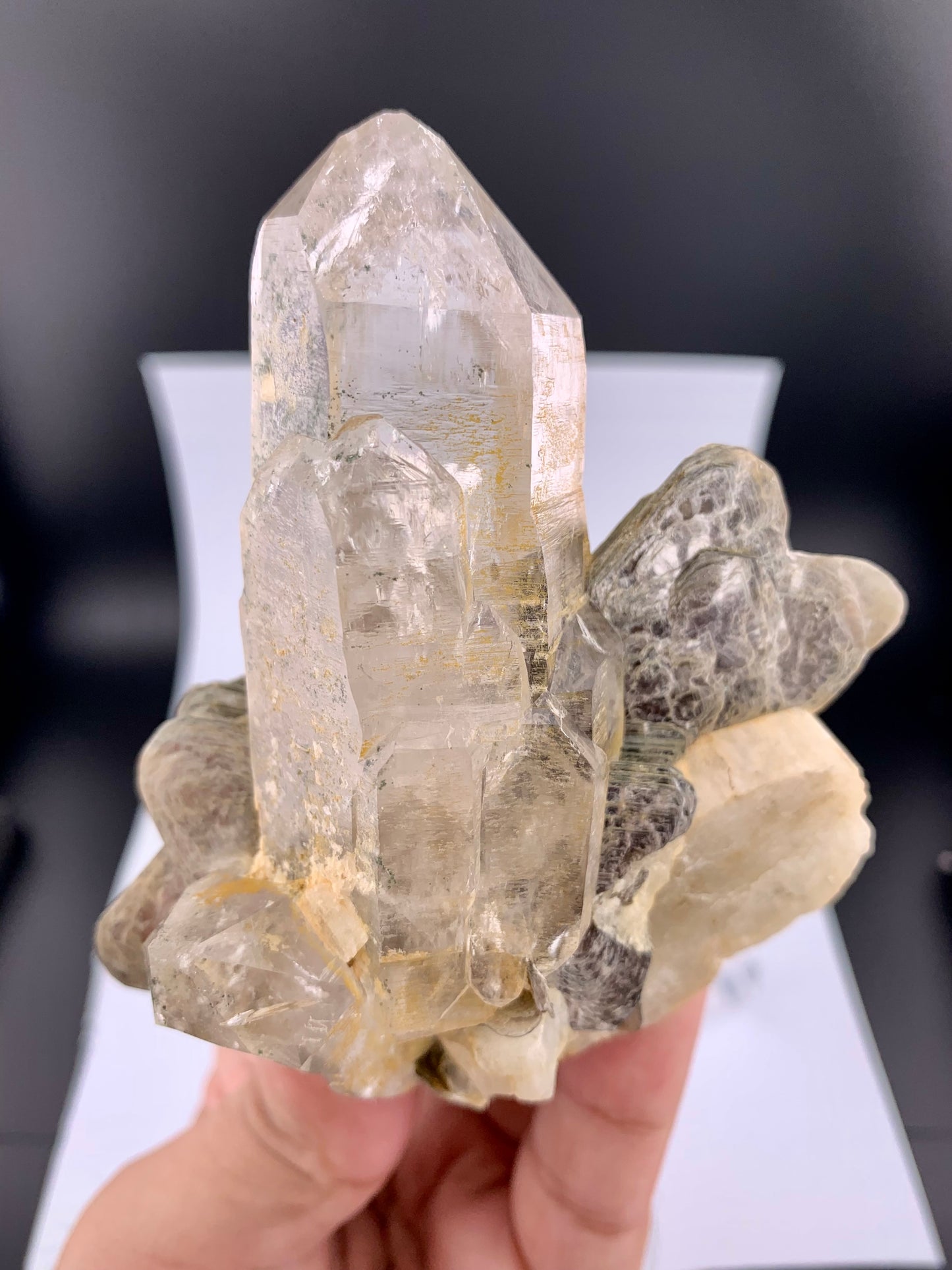 Clear Quartz Crystal With Star Mica From Pakistan - 229 Grams