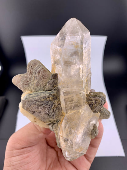 Clear Quartz Crystal With Star Mica From Pakistan - 229 Grams