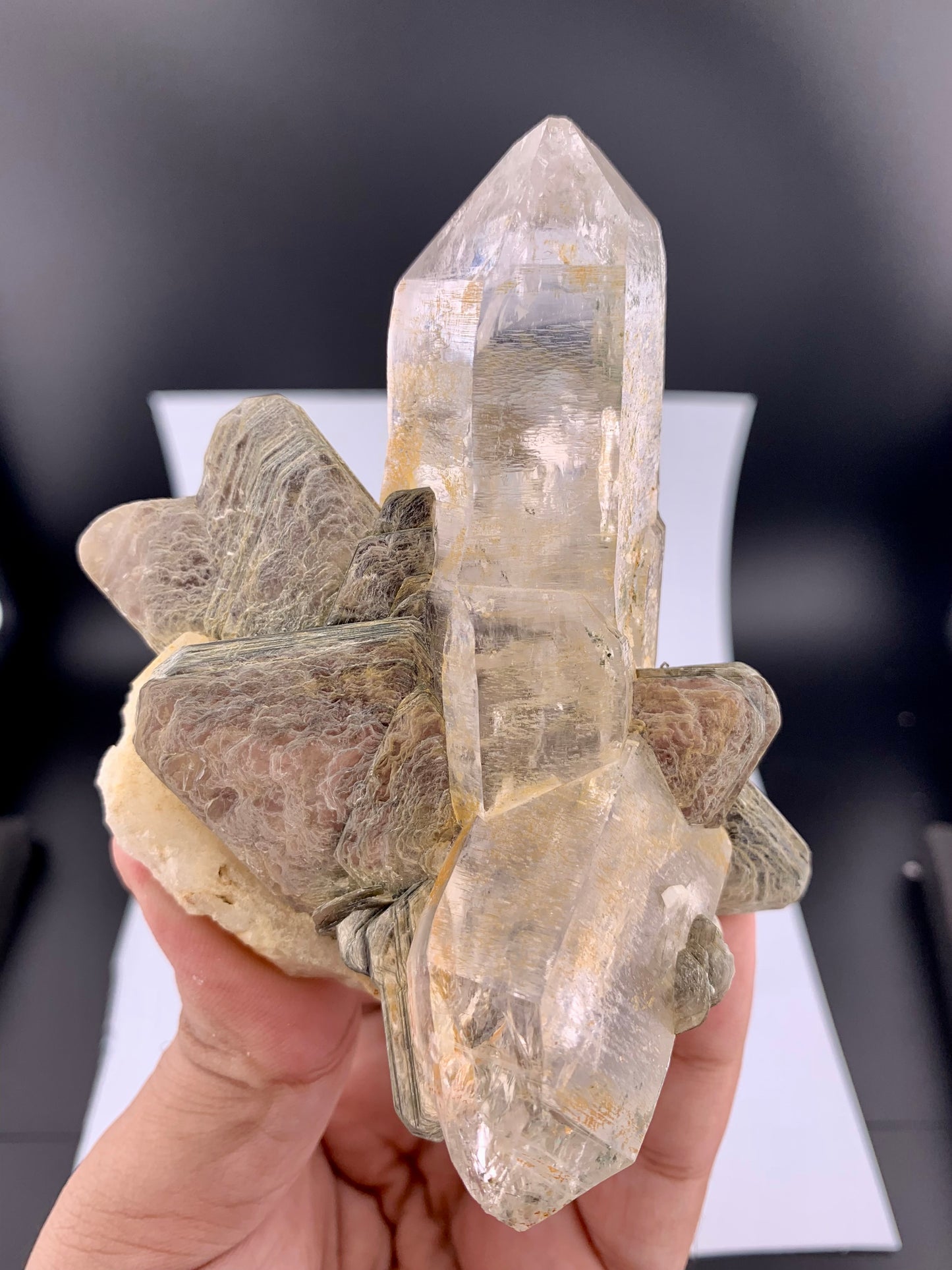 Clear Quartz Crystal With Star Mica From Pakistan - 229 Grams