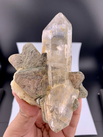 Clear Quartz Crystal With Star Mica From Pakistan - 229 Grams