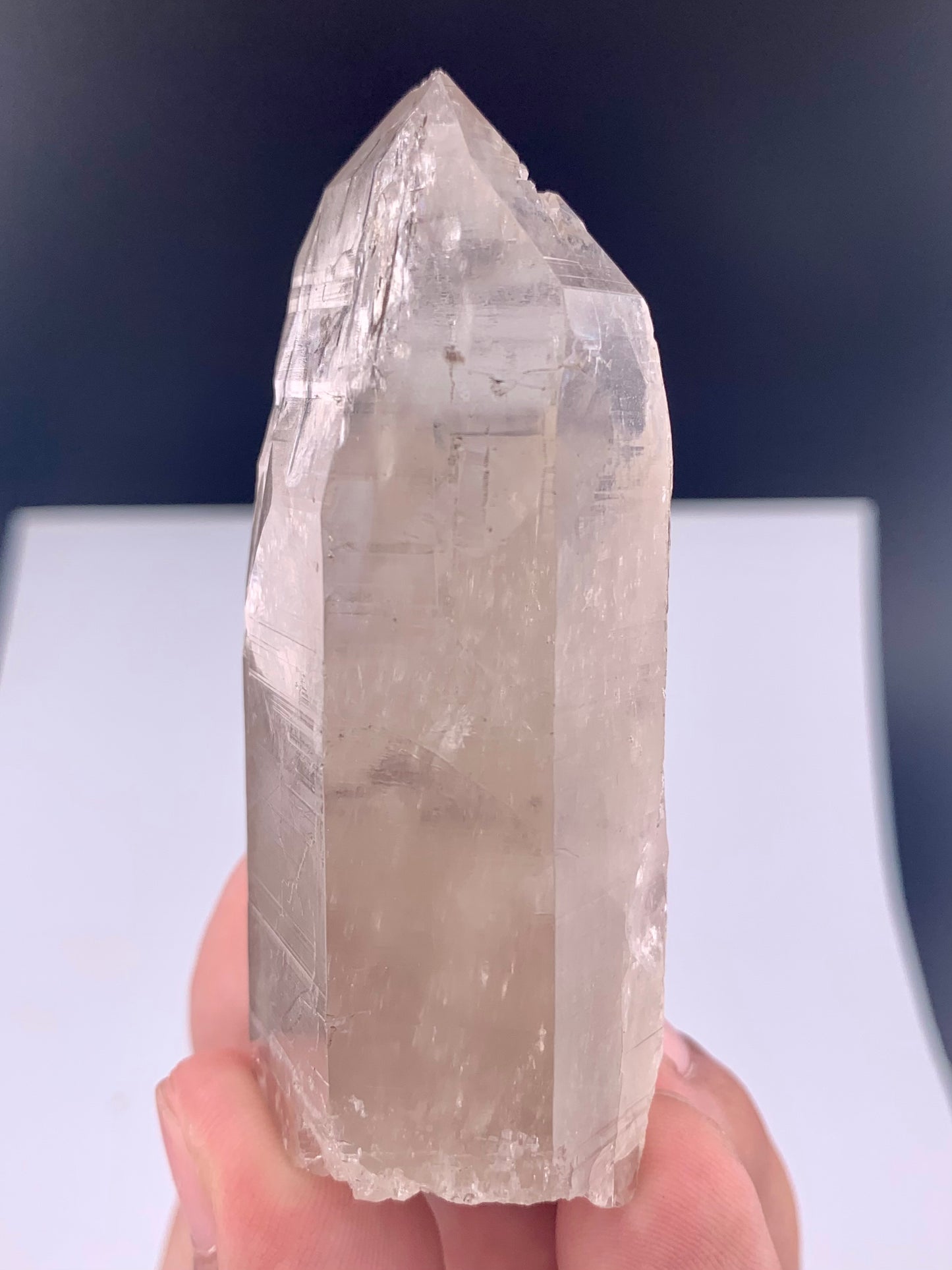 Clear Quartz Crystal With Rutail Inclusion From Pakistan - 96 Grams