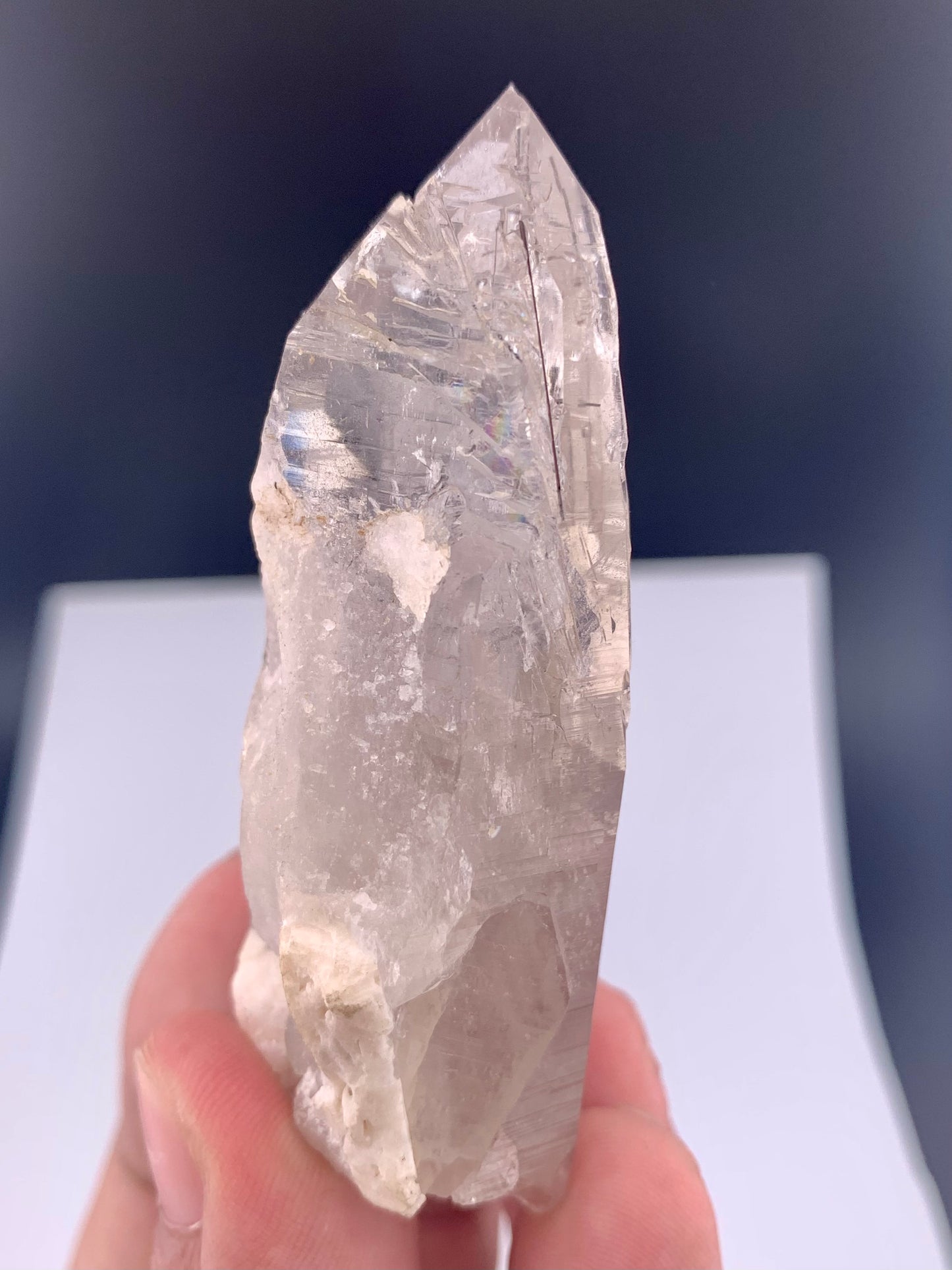 Clear Quartz Crystal With Rutail Inclusion From Pakistan - 96 Grams