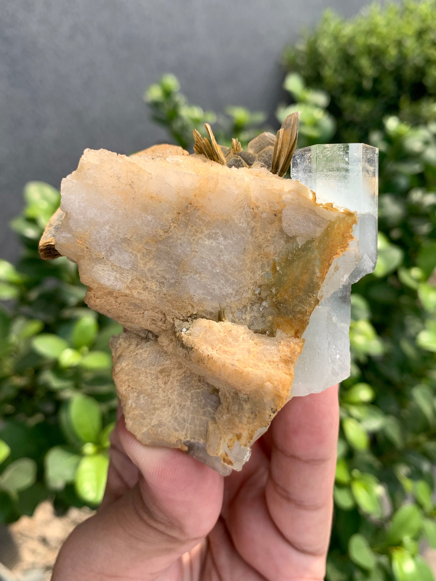 Blue Aquamarine Crystal With Mica From Pakistan - 152 Grams