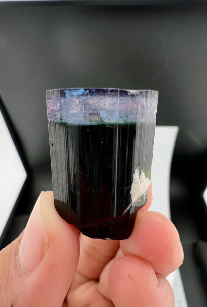 Purple Cap Tourmaline Crystal From Afghanistan - 20 Grams