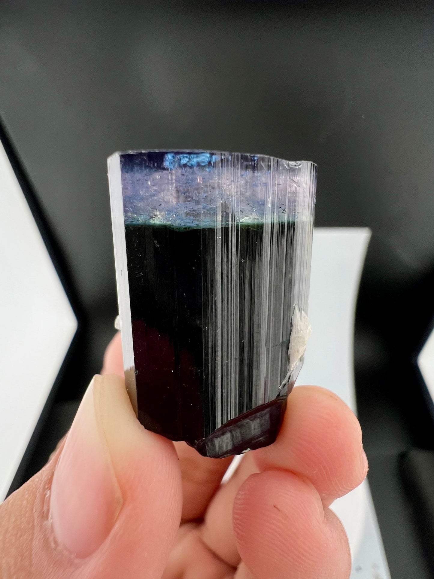 Purple Cap Tourmaline Crystal From Afghanistan - 20 Grams