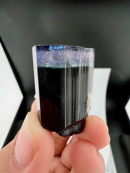 Purple Cap Tourmaline Crystal From Afghanistan - 20 Grams