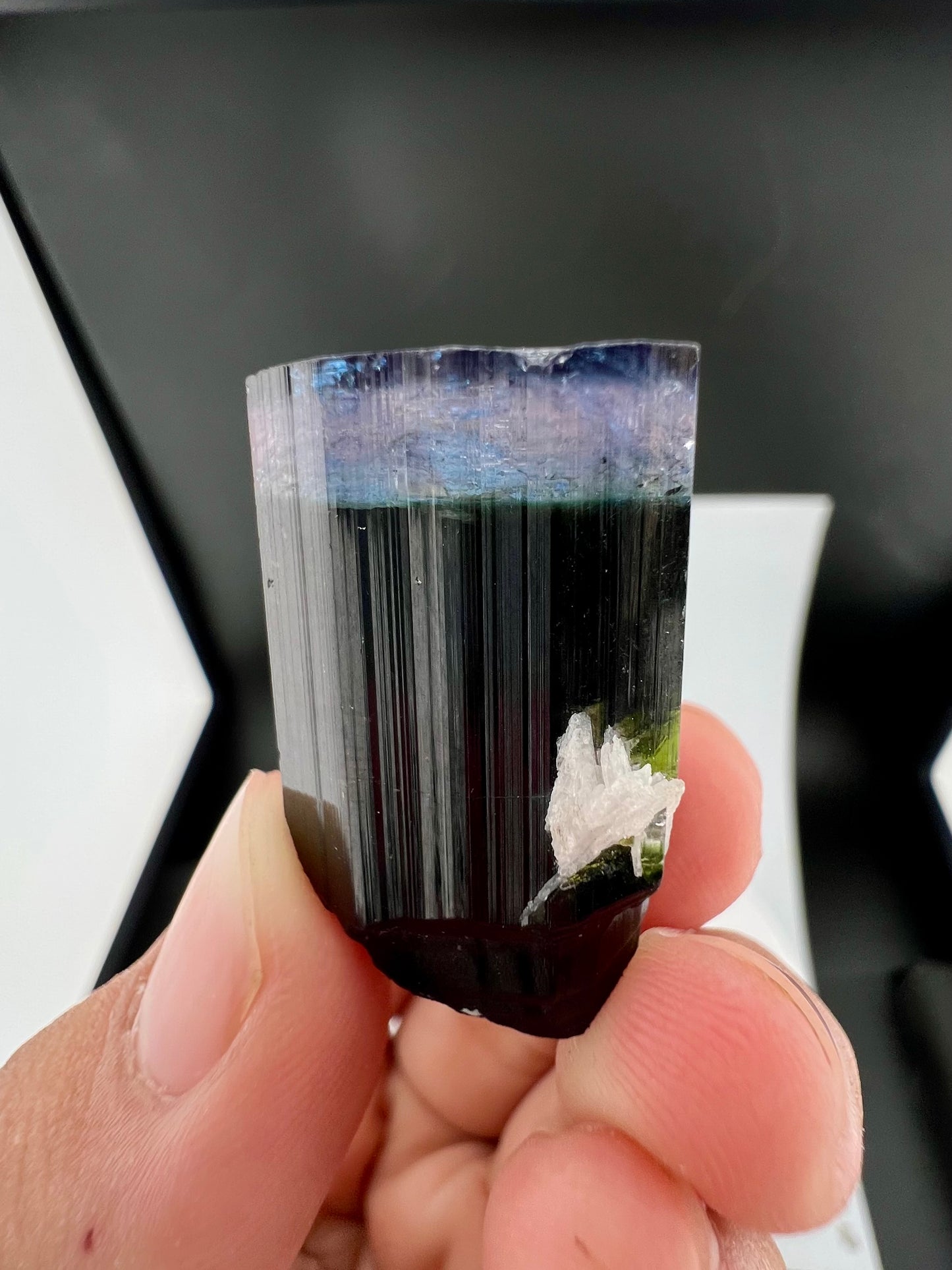 Purple Cap Tourmaline Crystal From Afghanistan - 20 Grams