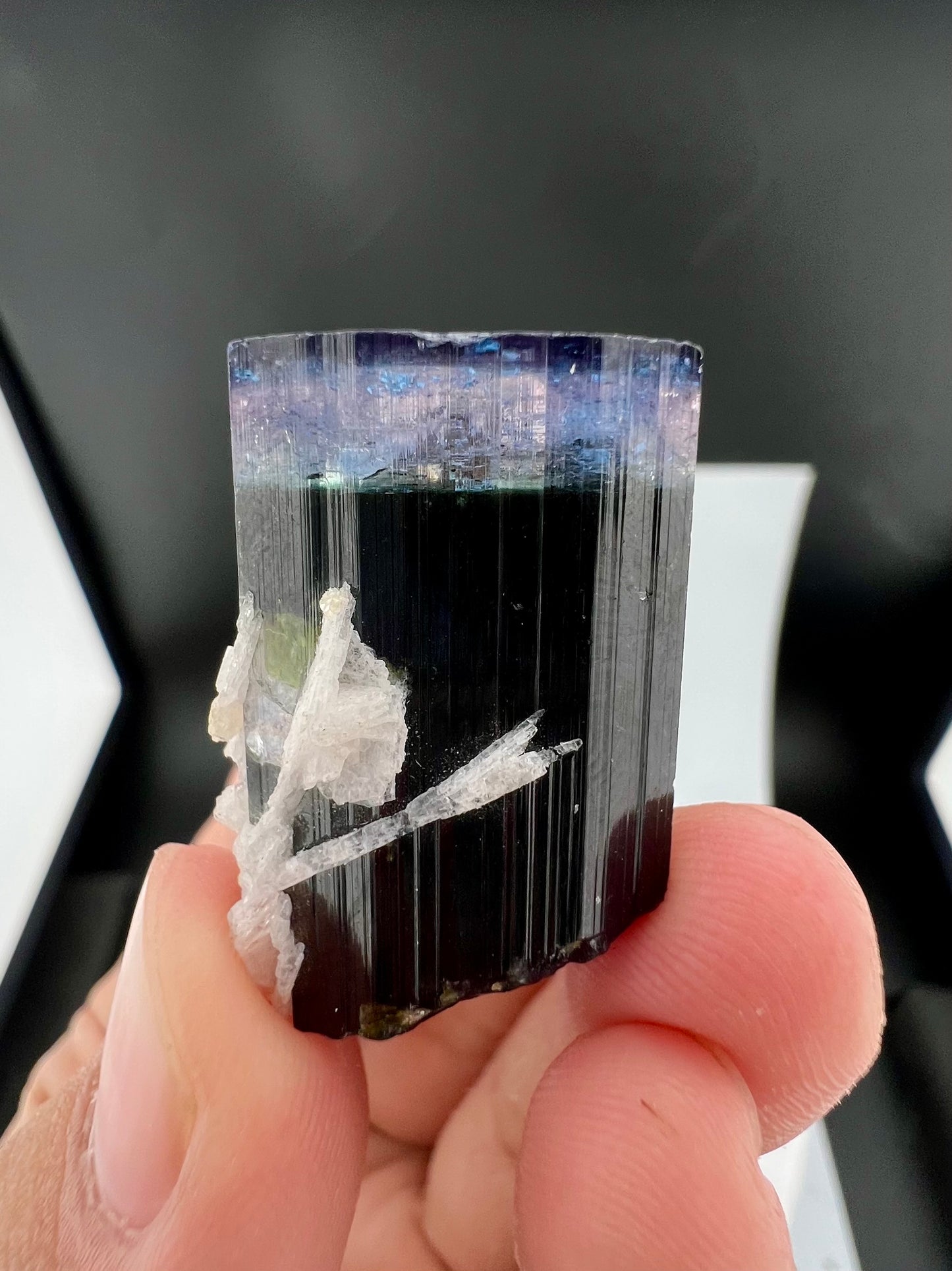 Purple Cap Tourmaline Crystal From Afghanistan - 20 Grams