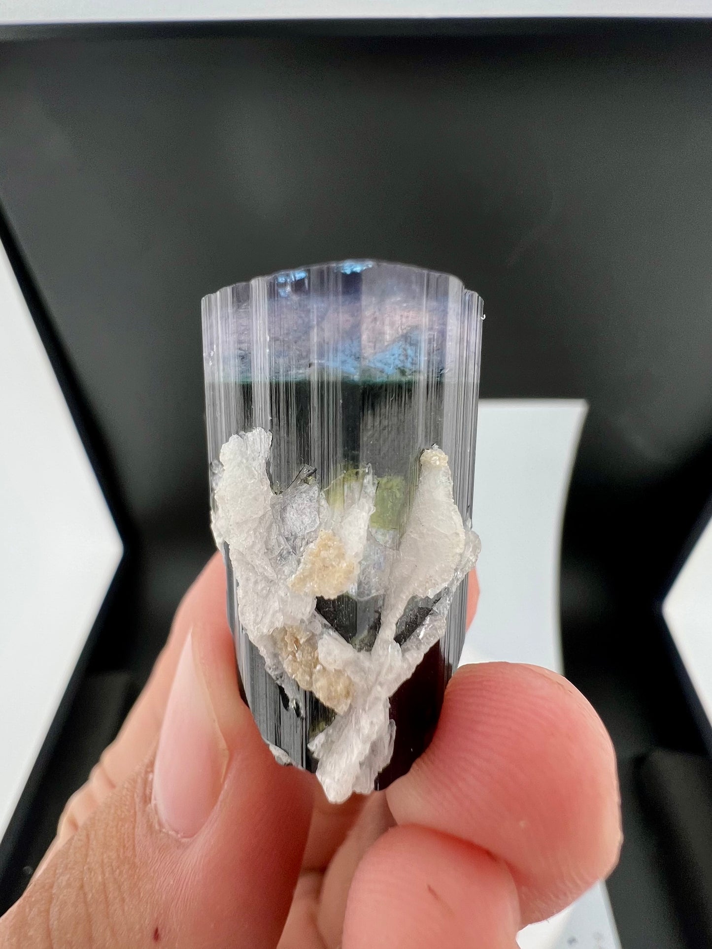 Purple Cap Tourmaline Crystal From Afghanistan - 20 Grams