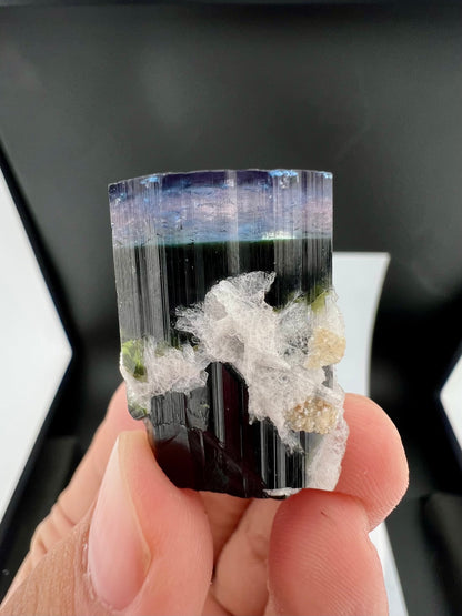 Purple Cap Tourmaline Crystal From Afghanistan - 20 Grams