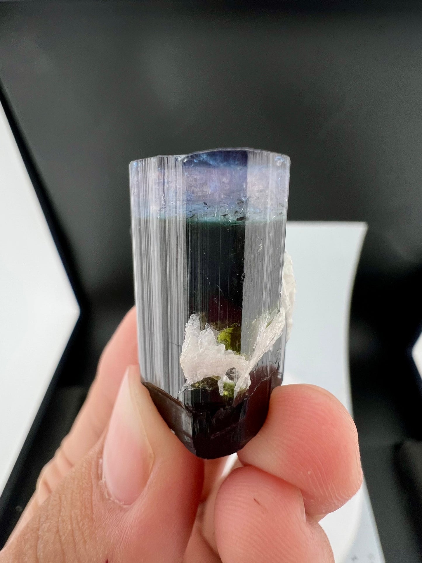 Purple Cap Tourmaline Crystal From Afghanistan - 20 Grams