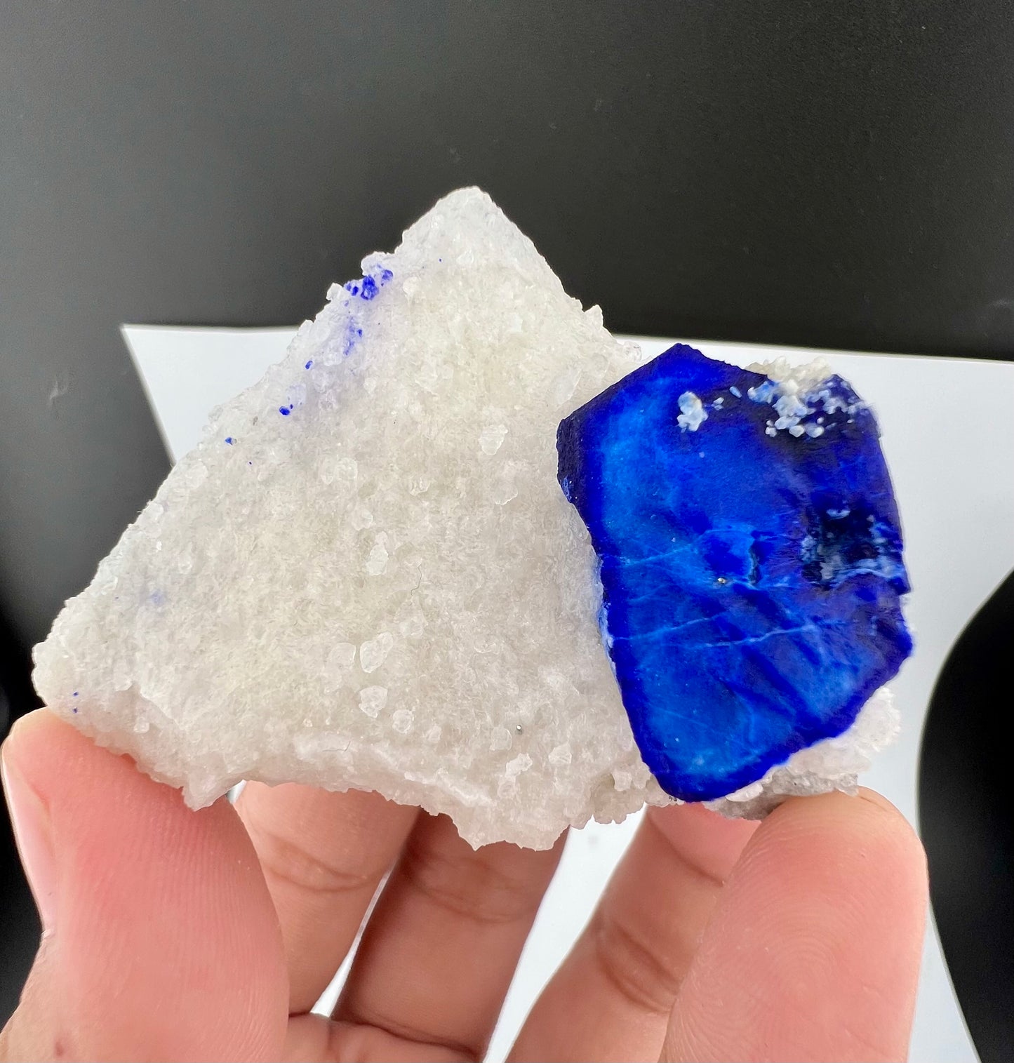 Blue Color Lazurite With Pyrite On Matrix From Afghanistan - 59 Grams