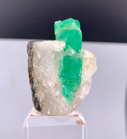 Green Color Emerald on Matrix from Panjshir valley Afghanistan - 37 Grams