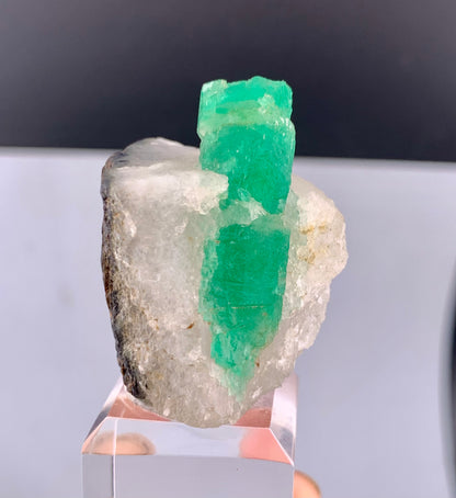 Green Color Emerald on Matrix from Panjshir valley Afghanistan - 37 Grams