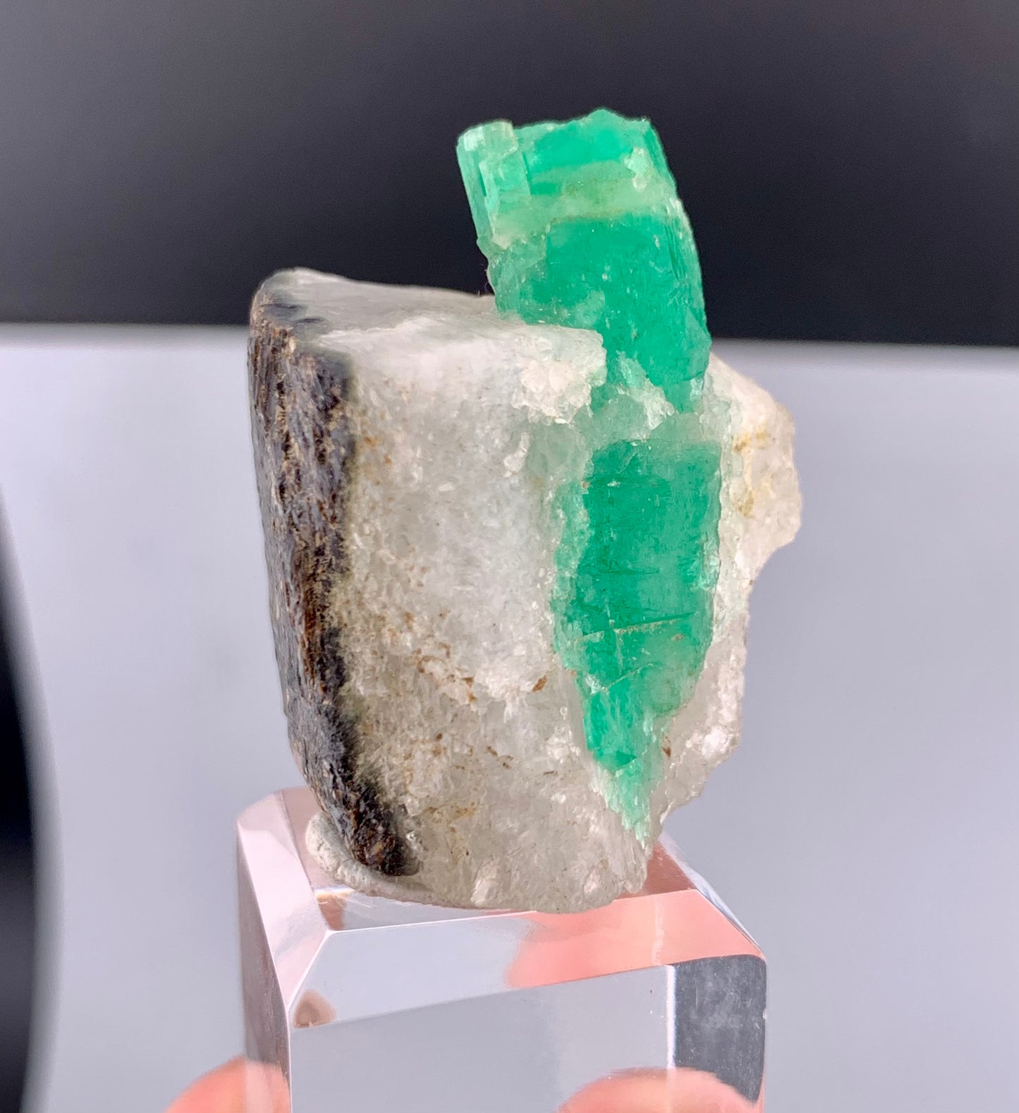 Green Color Emerald on Matrix from Panjshir valley Afghanistan - 37 Grams