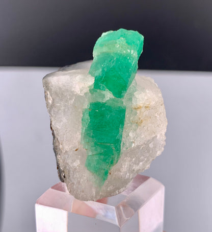 Green Color Emerald on Matrix from Panjshir valley Afghanistan - 37 Grams