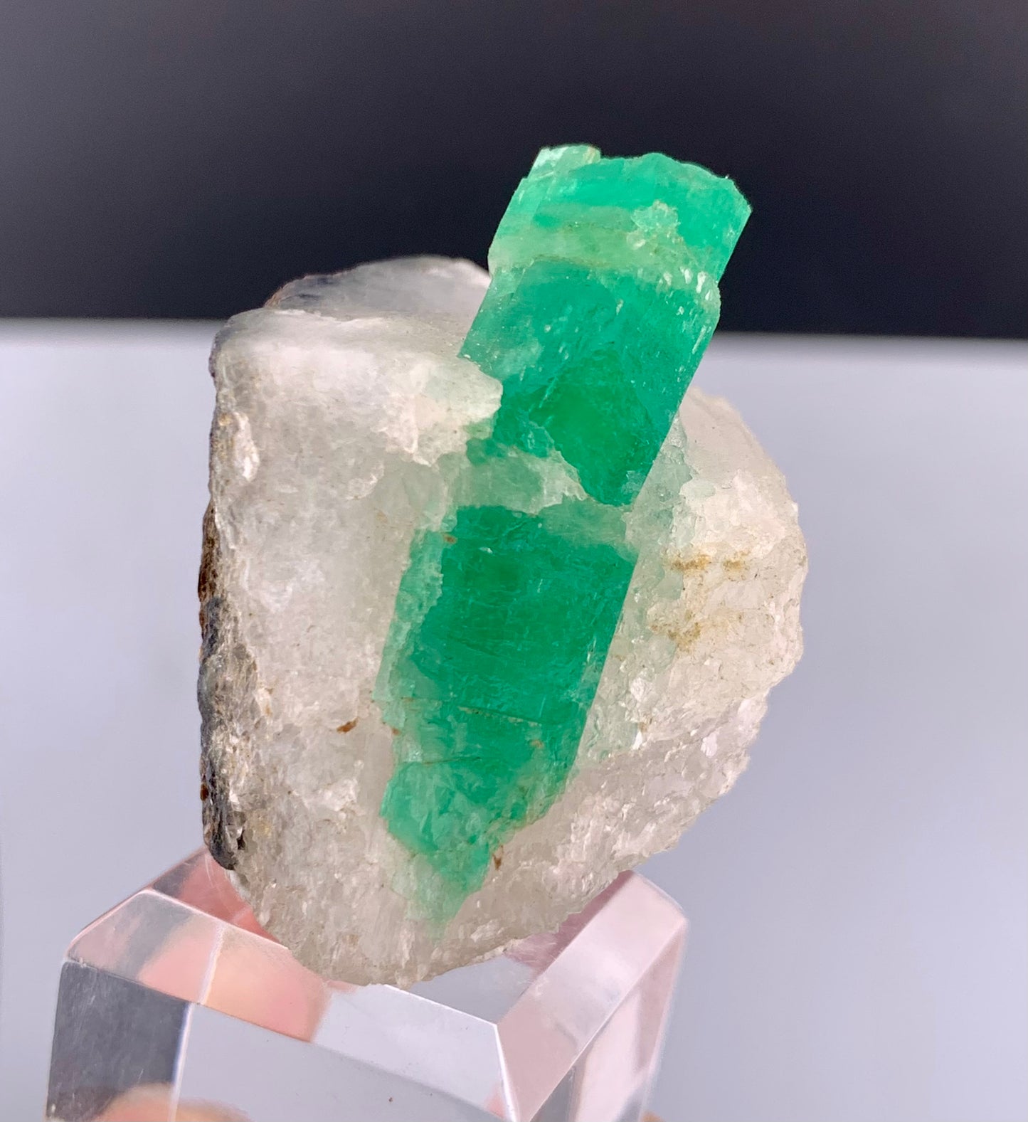 Green Color Emerald on Matrix from Panjshir valley Afghanistan - 37 Grams