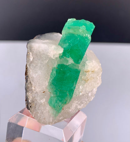 Green Color Emerald on Matrix from Panjshir valley Afghanistan - 37 Grams