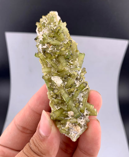 Green Tourmaline Crystals Cluster on matrix from Chapu Mine Pakistan - 43 gram